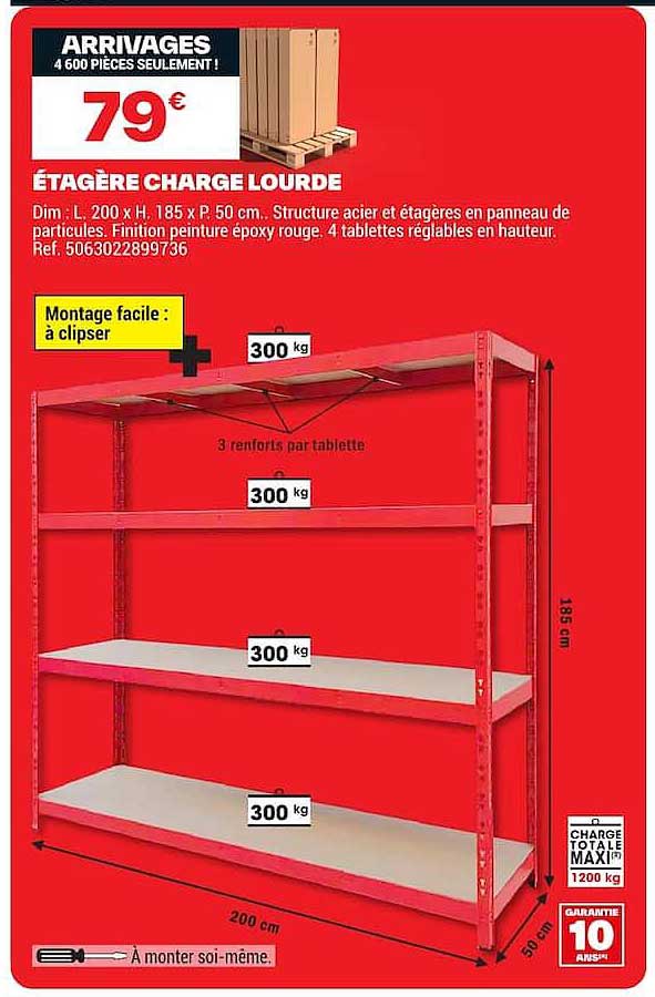ÉTAGÈRE CHARGE LOURDE