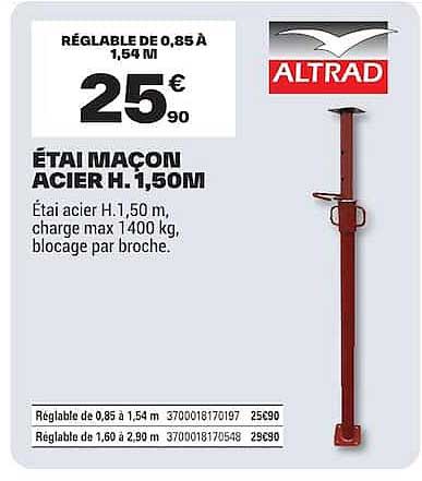 ÉTAI MAÇON ACIER H. 1,50M