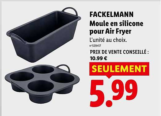 FACKELMANN Moule en silicone pour Air Fryer