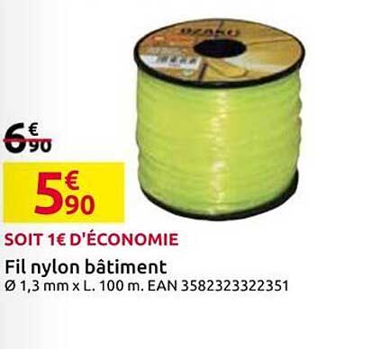 Fil nylon bâtiment