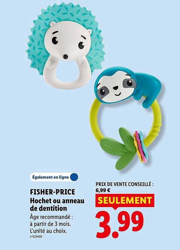 FISHER-PRICE Hochet ou anneau de dentition