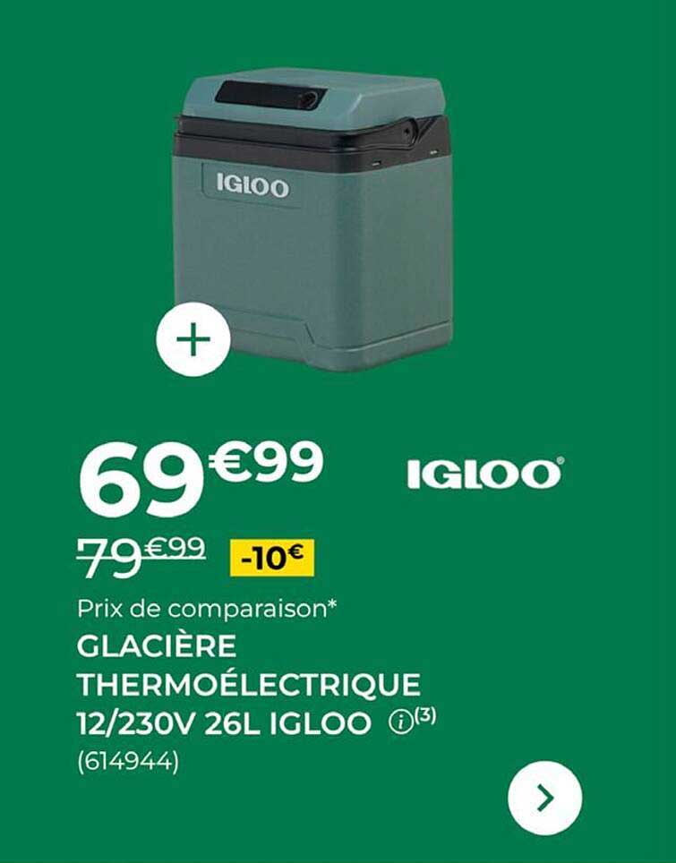 GLACIÈRE THERMOÉLECTRIQUE 12/230V 26L IGLOO
