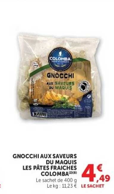 GNOCCHI AUX SAVEURS DU MAQUIS LES PÂTES FRAICHES COLOMBA(2x8)