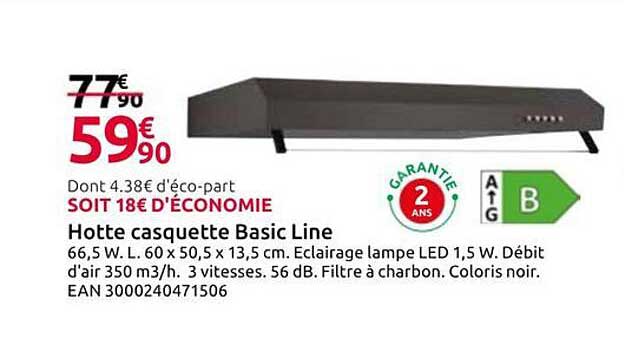 Hotte casquette Basic Line
