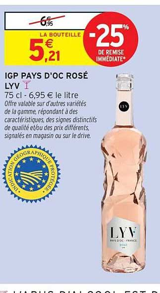 IGP PAYS D'OC ROSÉ LYV
