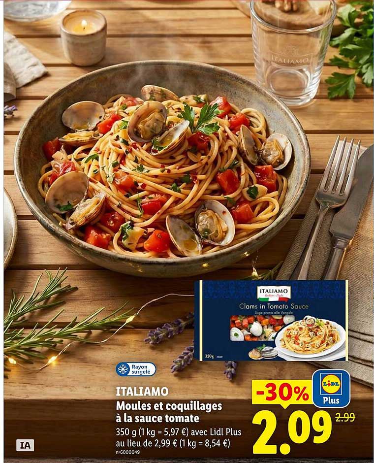 ITALIAMO Moules et coquillages à la sauce tomate