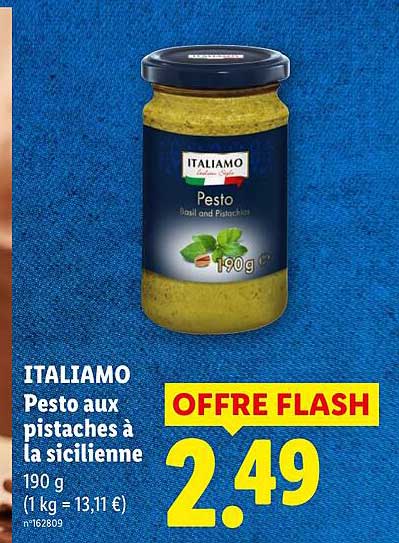 ITALIAMO Pesto aux pistaches à la sicilienne 190 g