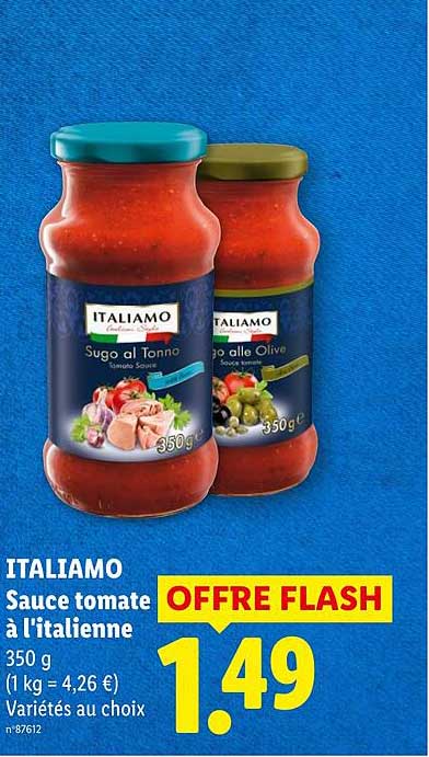 ITALIAMO Sauce tomate à l'italienne 350 g Variétés au choix