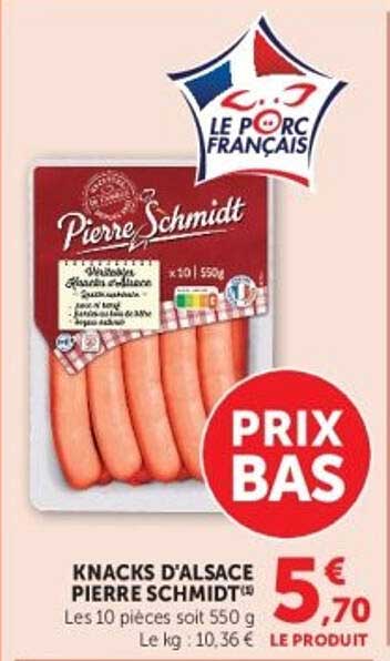 KNACKS D'ALSACE PIERRE SCHMIDT Les 10 pièces soit 550 g