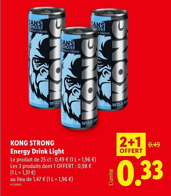 KONG STRONG Energy Drink Light