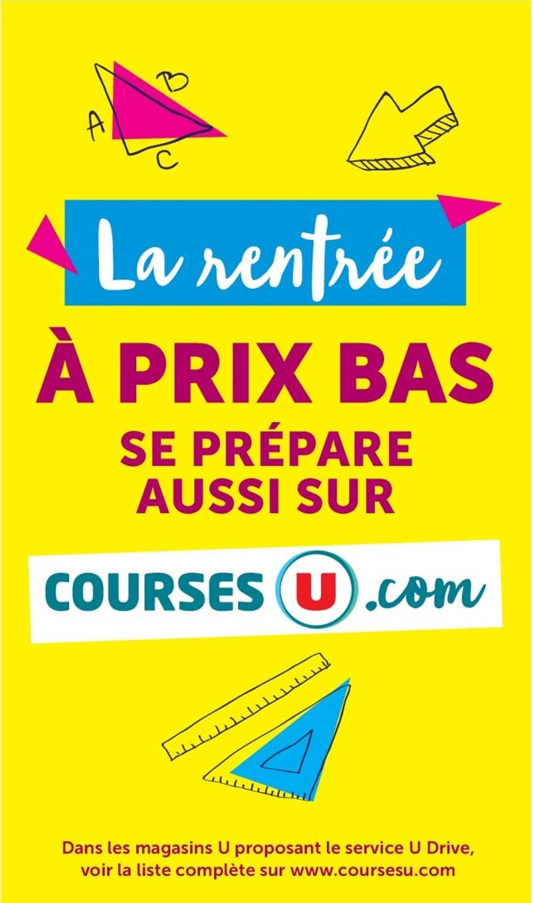 La rentrée à prix bas se prépare aussi sur coursesu.com