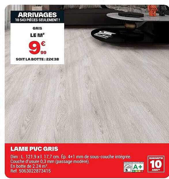 LAME PVC GRIS