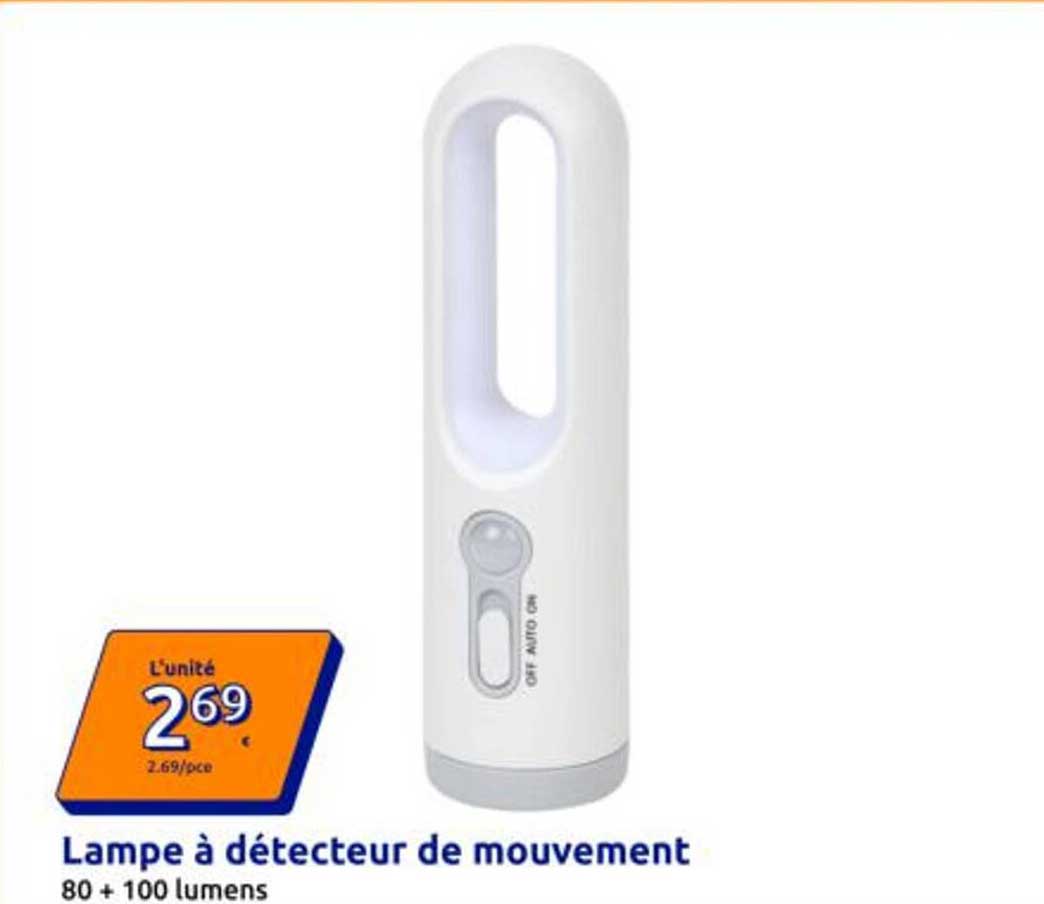 Lampe à détecteur de mouvement 80 + 100 lumens