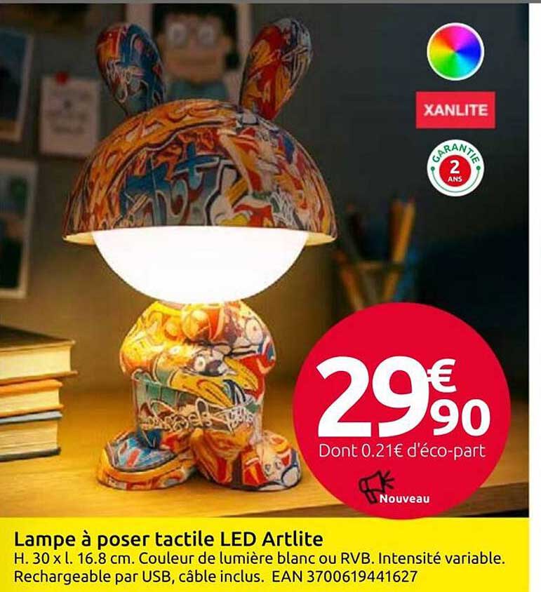 Lampe à poser tactile LED Artlite