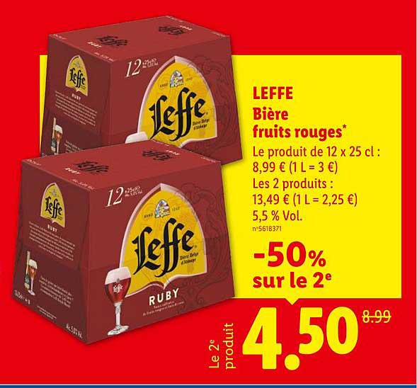 LEFFE Bière fruits rouges*