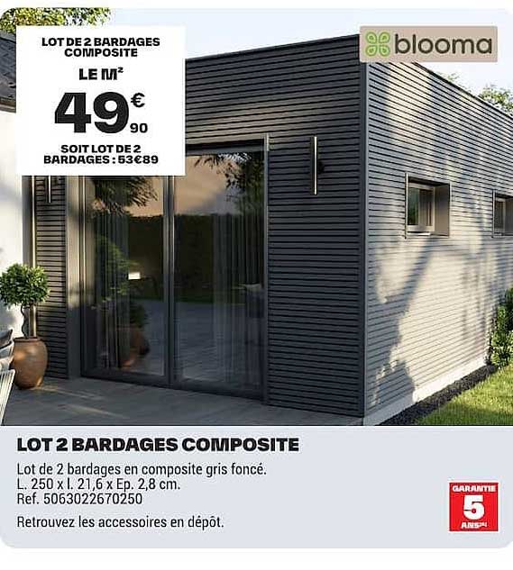 LOT DE 2 BARDAGES COMPOSITE