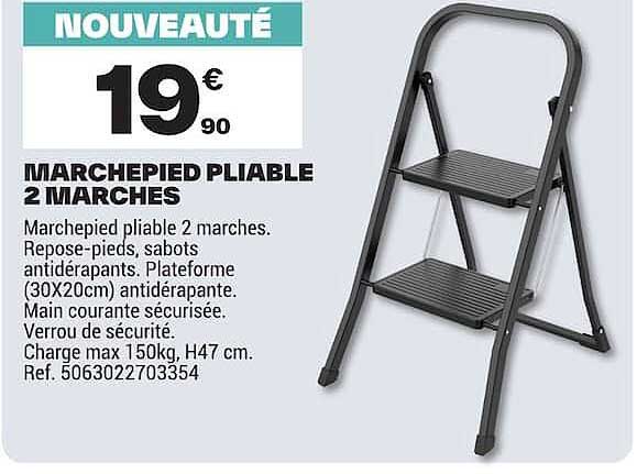 MARCHEPIED PLIABLE 2 MARCHES