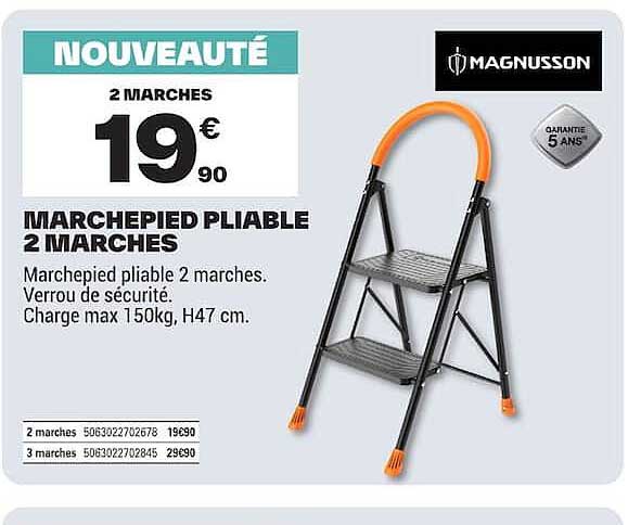 MARCHEPIED PLIABLE 2 MARCHES