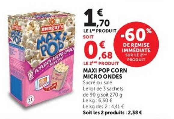 MAXI POP CORN MICROONDES
