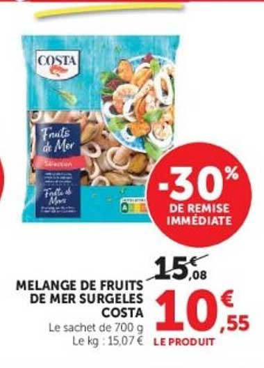 MELANGE DE FRUITS DE MER SURGELES COSTA