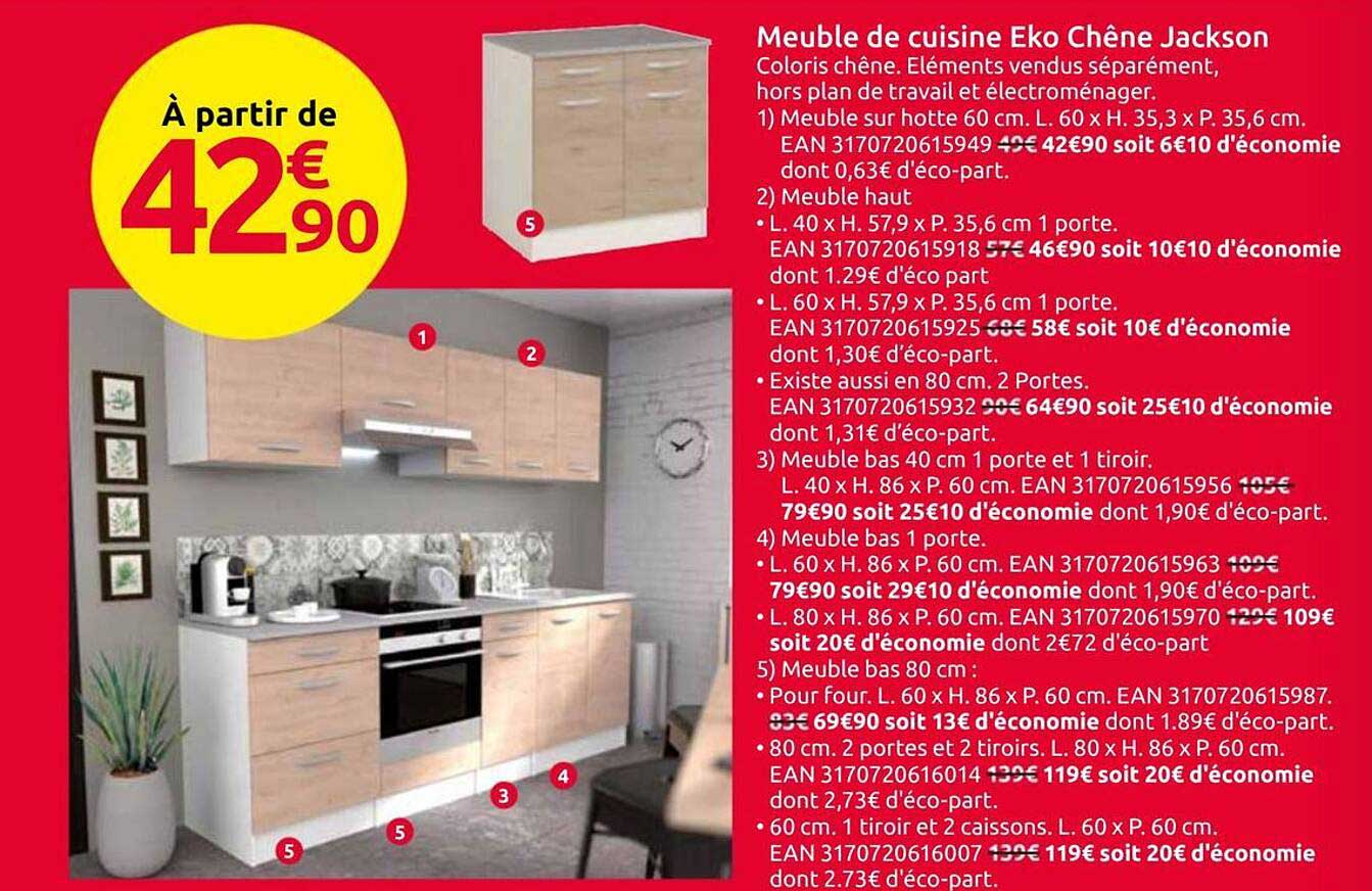 Meuble de cuisine Eko Chêne Jackson