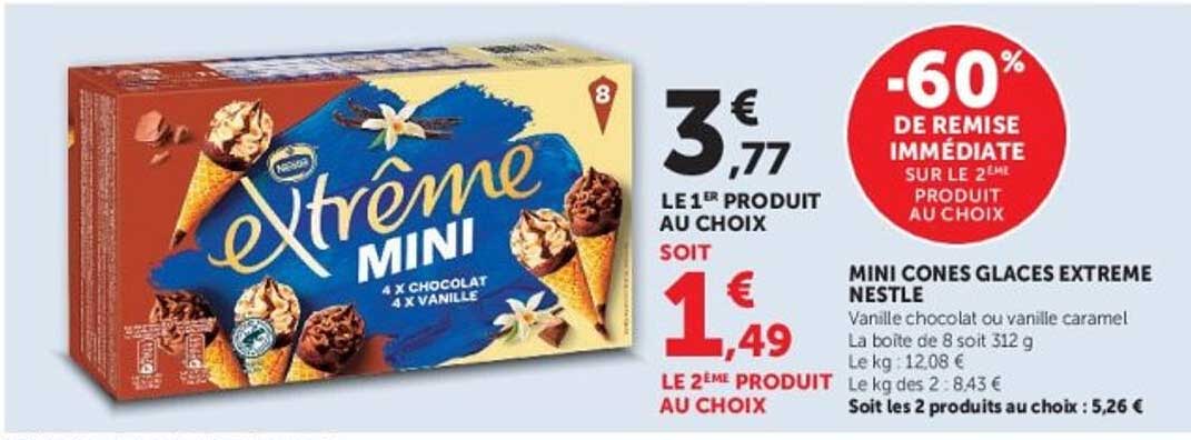 MINI CONES GLACES EXTREME NESTLE
