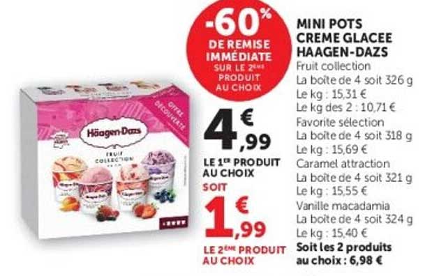 MINI POTS CREME GLACEE HAAGEN-DAZS