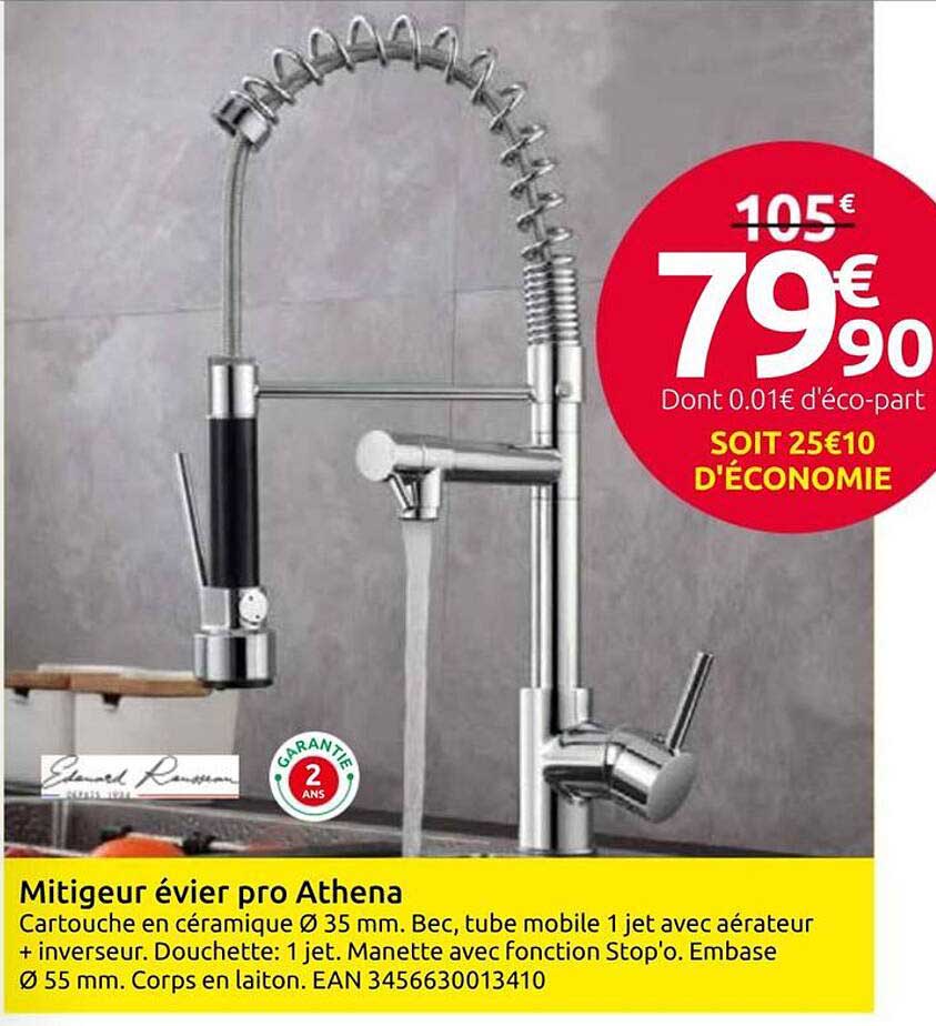 Mitigeur évier pro Athena