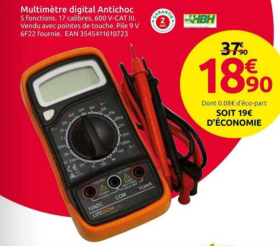 Multimètre digital Antichoc
