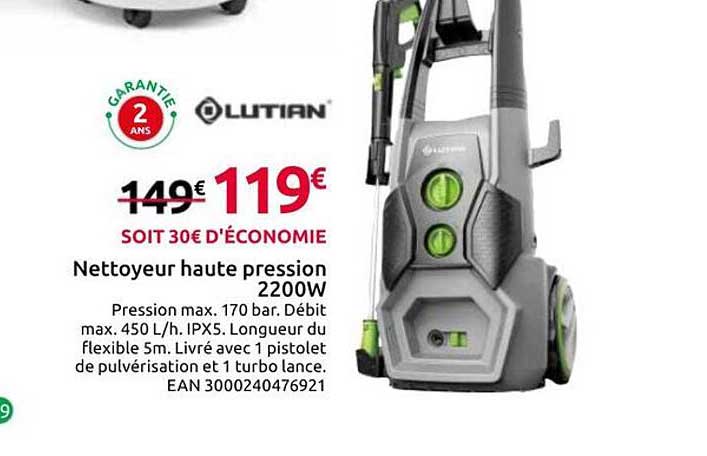 Nettoyeur haute pression 2200W