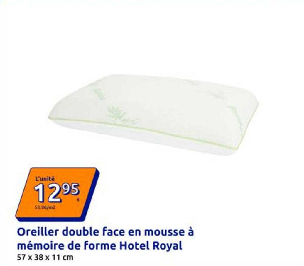 Oreiller double face en mousse à mémoire de forme Hotel Royal
