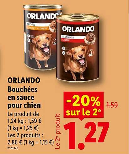 ORLANDO Bouchées en sauce pour chien