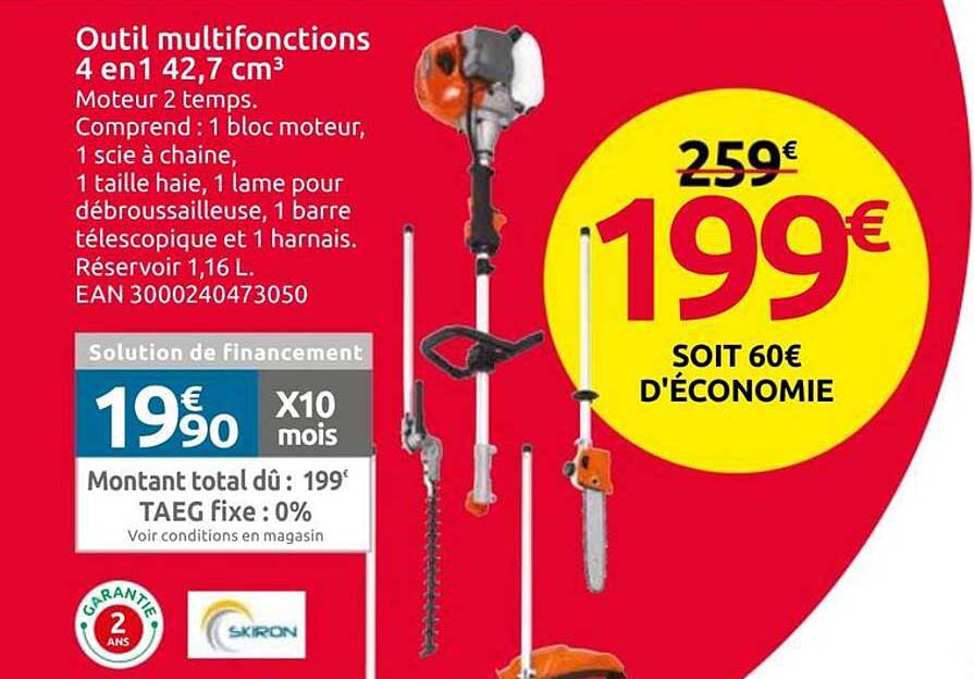 Outil multifonctions 4 en 1 42,7 cm³
