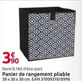 Panier de rangement pliable