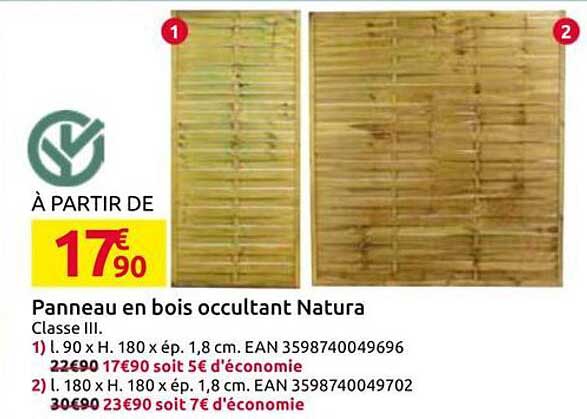 Panneau en bois occultant Natura