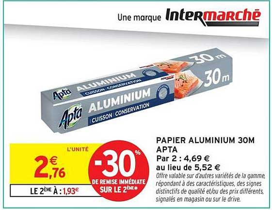 PAPIER ALUMINIUM 30M APTA