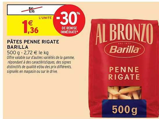 PÂTES PENNE RIGATE BARILLA