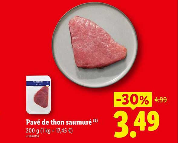 Pavé de thon saumuré