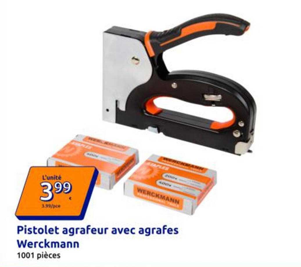 Pistolet agrafeur avec agrafes Werckmann