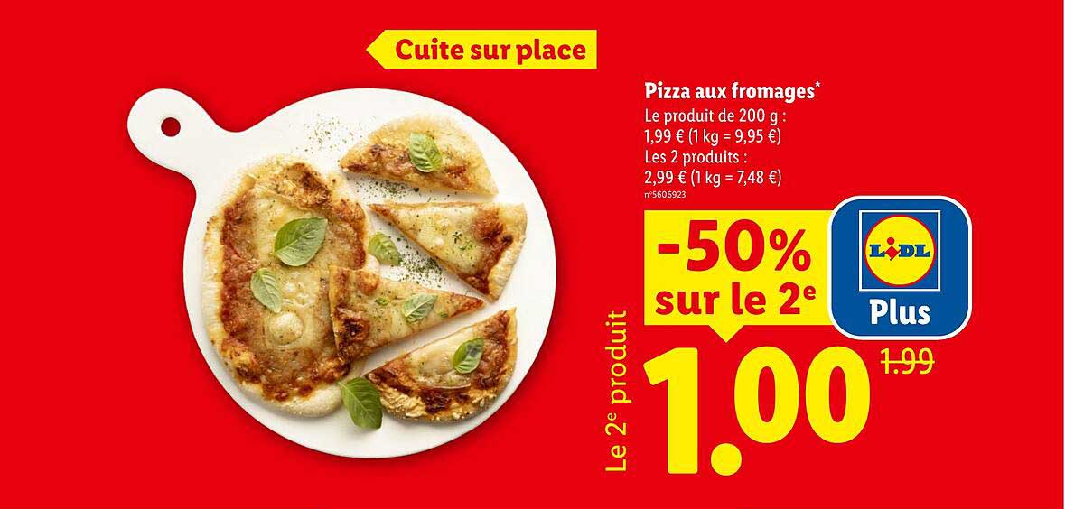 Pizza aux fromages*