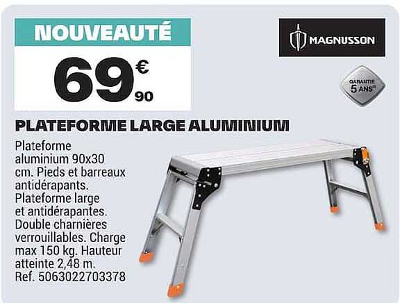 PLATEFORME LARGE ALUMINIUM