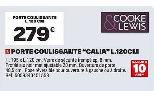 PORTE COULISSANTE L.120 CM