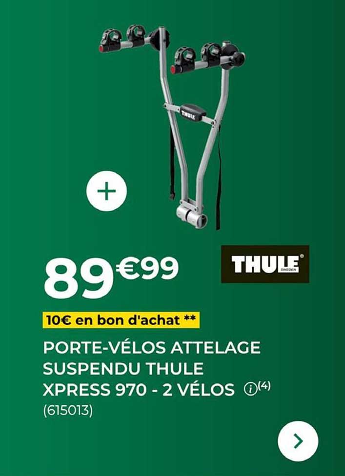 PORTE-VÉLOS ATTELAGE SUSPENDU THULE XPRESS 970 - 2 VÉLOS