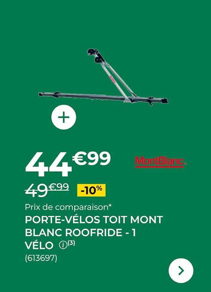 PORTE-VÉLOS TOIT MONT BLANC ROOFRIDE - 1 VÉLO