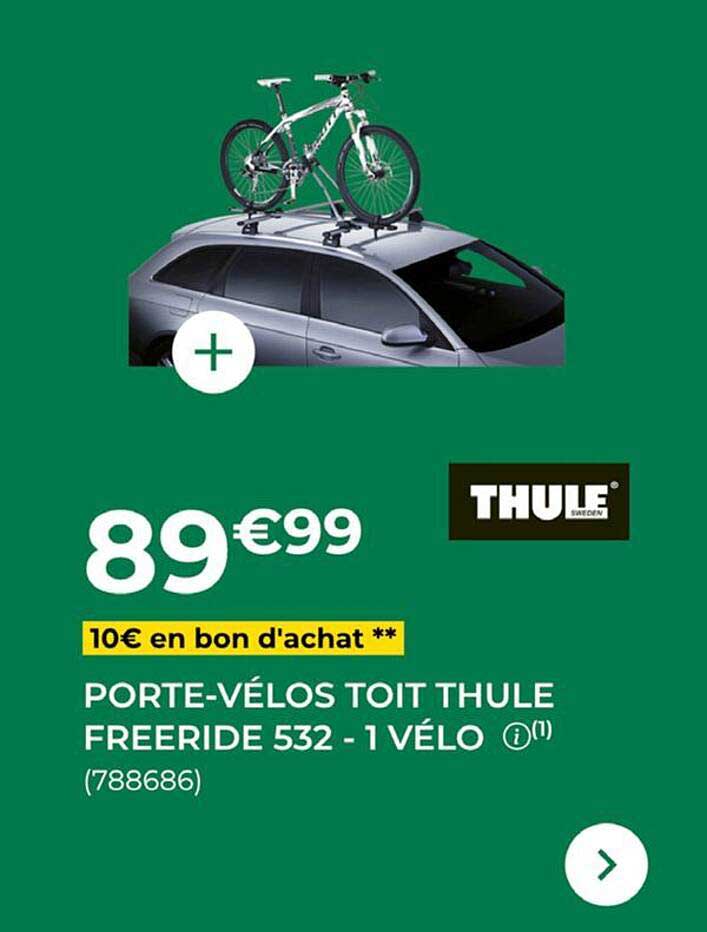 PORTE-VÉLOS TOIT THULE FREERIDE 532 - 1 VÉLO