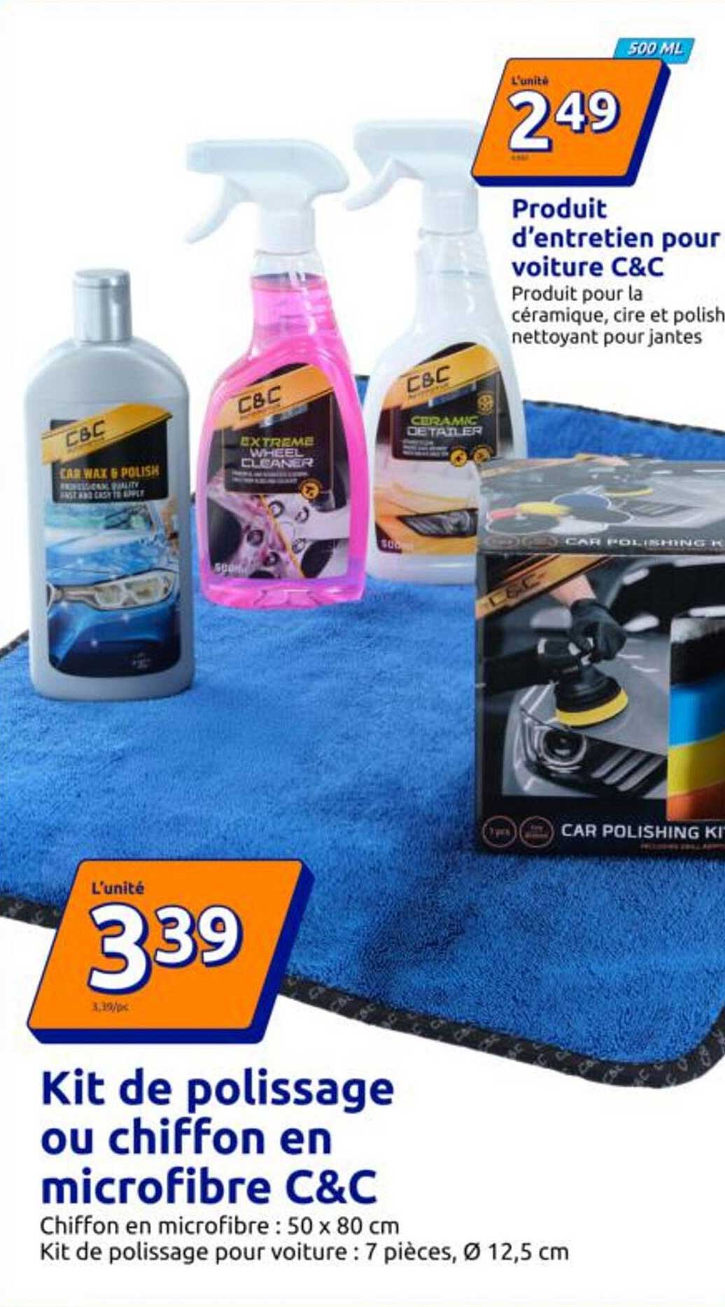 Produit d'entretien pour voiture C&C