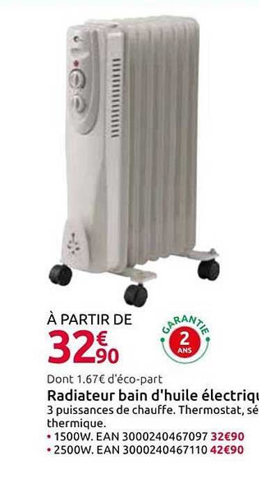 Radiateur bain d'huile électrique