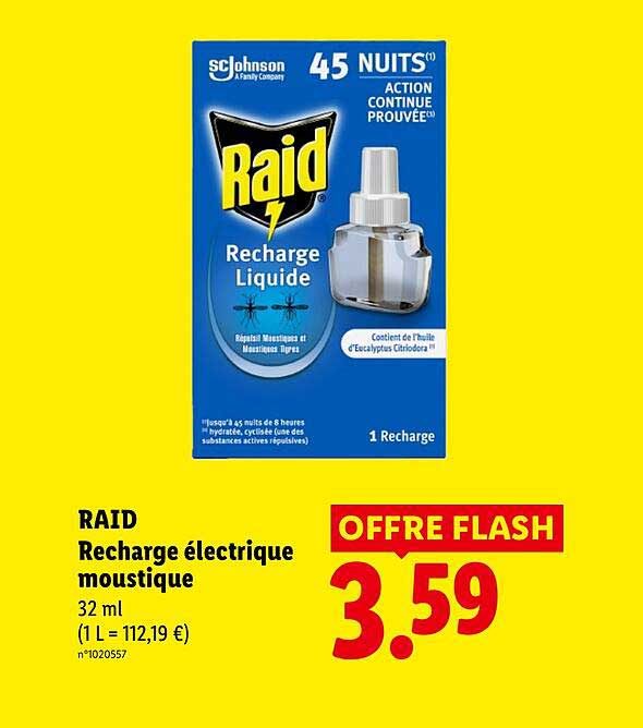 RAID Recharge électrique moustique 32 ml
