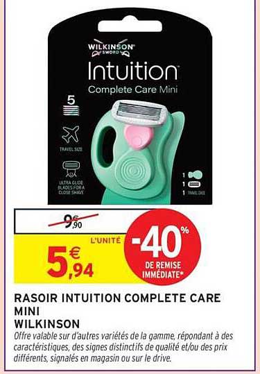 RASOIR INTUITION COMPLETE CARE MINI WILKINSON