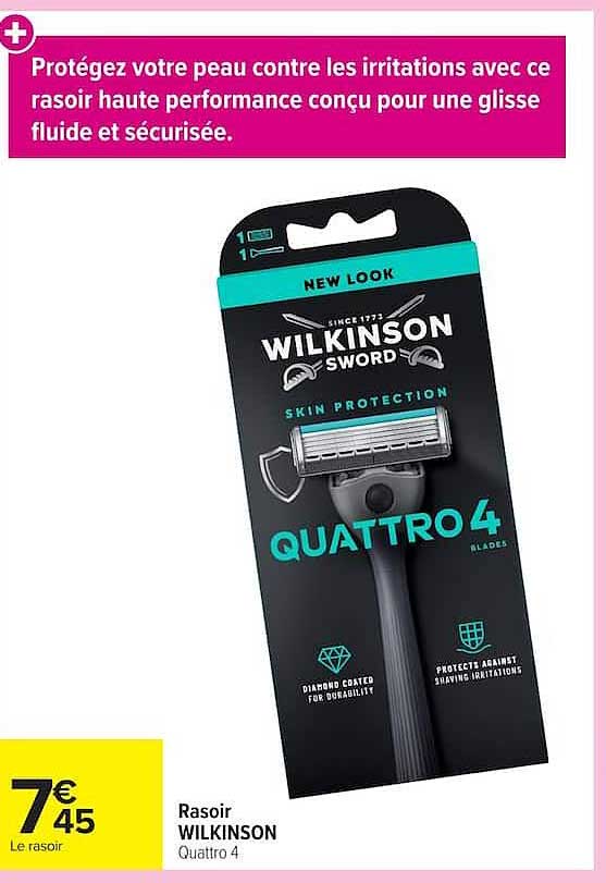 Rasoir WILKINSON Quattro 4